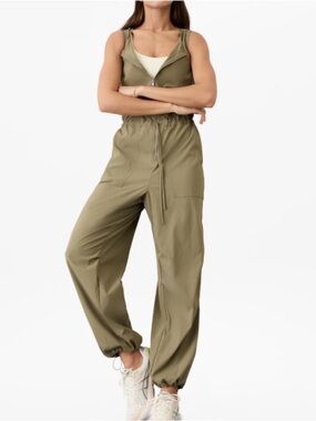 NWT Athleta Flex Jumpsuit in Olive - S